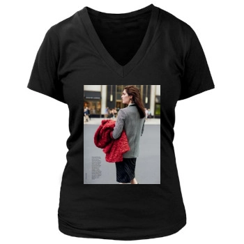 Hilary Rhoda Women's Deep V-Neck TShirt