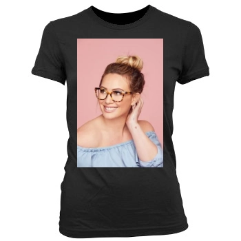 Hilary Duff Women's Junior Cut Crewneck T-Shirt