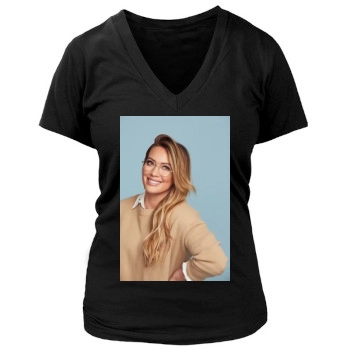 Hilary Duff Women's Deep V-Neck TShirt