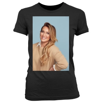 Hilary Duff Women's Junior Cut Crewneck T-Shirt