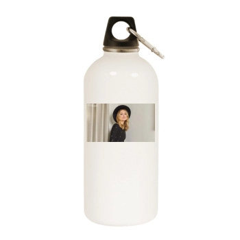 Olivia Wilde White Water Bottle With Carabiner