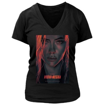 Scarlett Johansson Women's Deep V-Neck TShirt