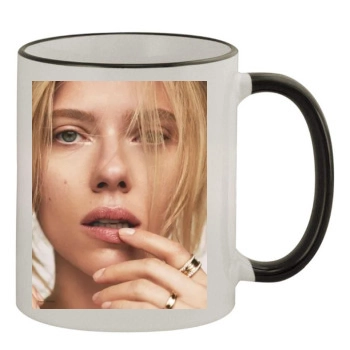 Scarlett Johansson 11oz Colored Rim & Handle Mug