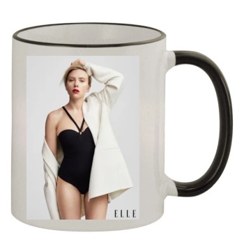 Scarlett Johansson 11oz Colored Rim & Handle Mug