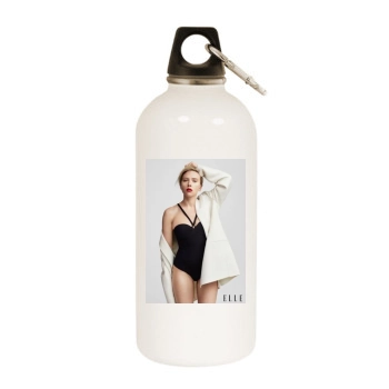 Scarlett Johansson White Water Bottle With Carabiner