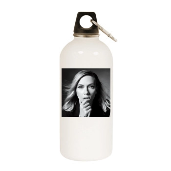 Scarlett Johansson White Water Bottle With Carabiner