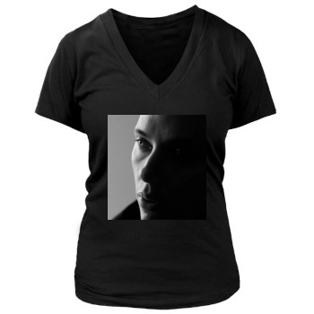 Scarlett Johansson Women's Deep V-Neck TShirt