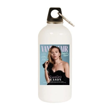 Scarlett Johansson White Water Bottle With Carabiner