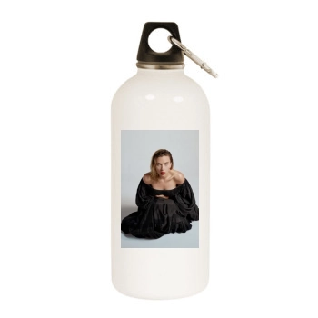 Scarlett Johansson White Water Bottle With Carabiner