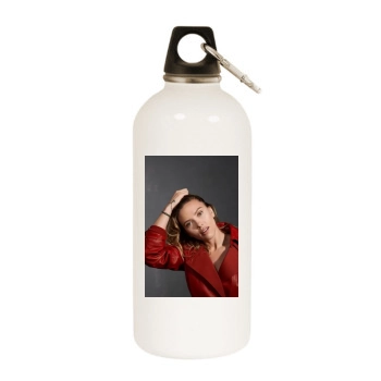 Scarlett Johansson White Water Bottle With Carabiner