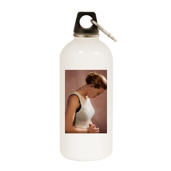 Scarlett Johansson White Water Bottle With Carabiner