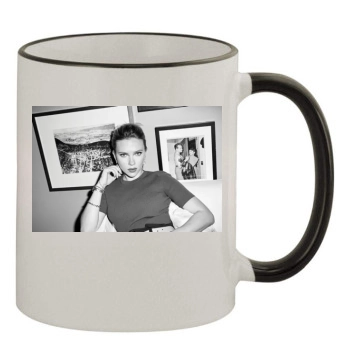 Scarlett Johansson 11oz Colored Rim & Handle Mug