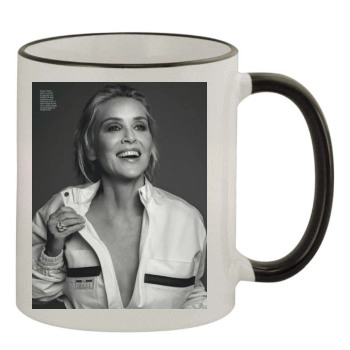 Sharon Stone 11oz Colored Rim & Handle Mug