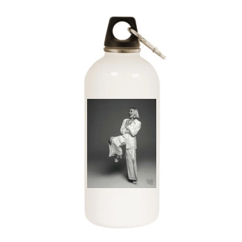 Sharon Stone White Water Bottle With Carabiner