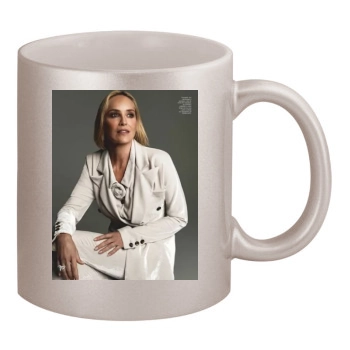 Sharon Stone 11oz Metallic Silver Mug