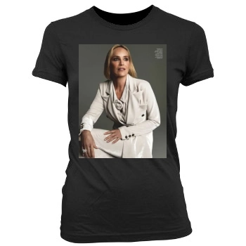 Sharon Stone Women's Junior Cut Crewneck T-Shirt