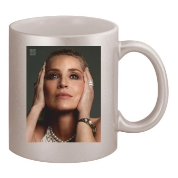 Sharon Stone 11oz Metallic Silver Mug