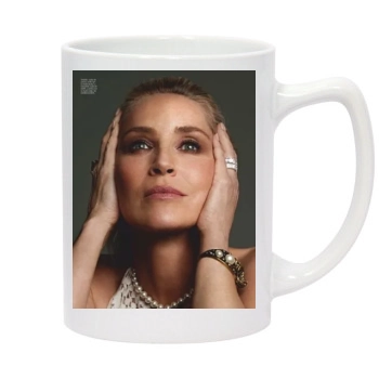 Sharon Stone 14oz White Statesman Mug