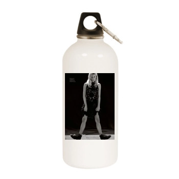 Sienna Miller White Water Bottle With Carabiner