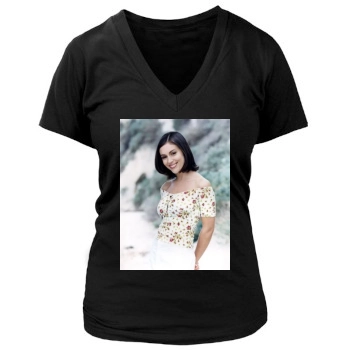 Alyssa Milano Women's Deep V-Neck TShirt