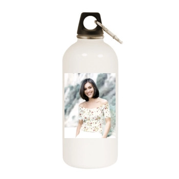 Alyssa Milano White Water Bottle With Carabiner