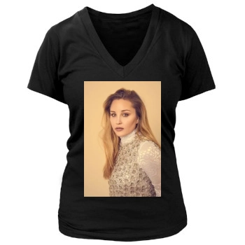 Amanda Bynes Women's Deep V-Neck TShirt