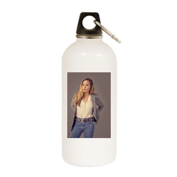 Amanda Bynes White Water Bottle With Carabiner