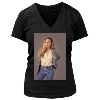 Amanda Bynes Women's Deep V-Neck TShirt