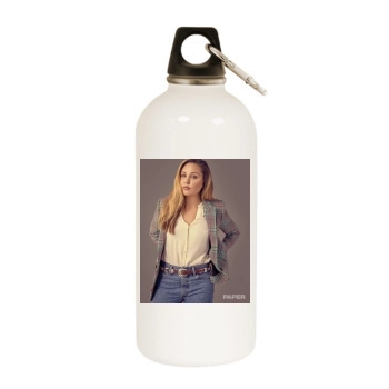 Amanda Bynes White Water Bottle With Carabiner