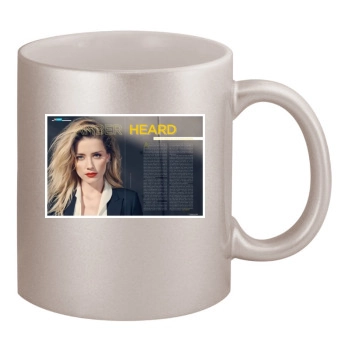 Amber Heard 11oz Metallic Silver Mug