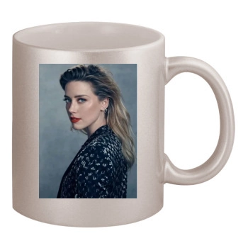 Amber Heard 11oz Metallic Silver Mug