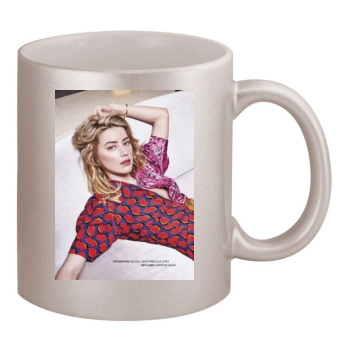 Amber Heard 11oz Metallic Silver Mug