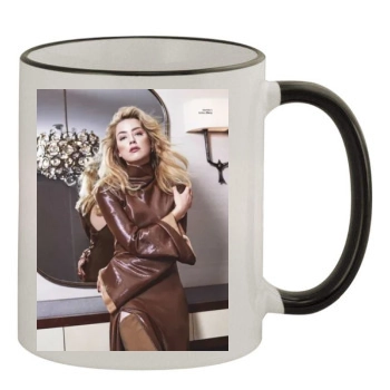 Amber Heard 11oz Colored Rim & Handle Mug