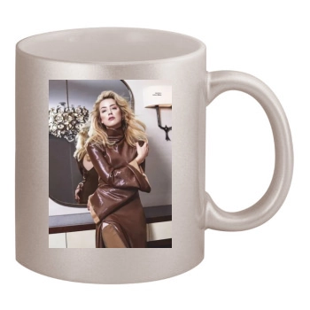 Amber Heard 11oz Metallic Silver Mug