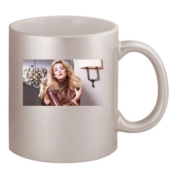 Amber Heard 11oz Metallic Silver Mug