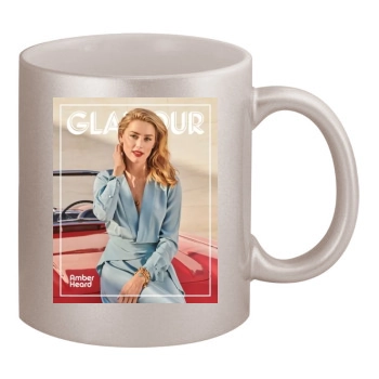 Amber Heard 11oz Metallic Silver Mug