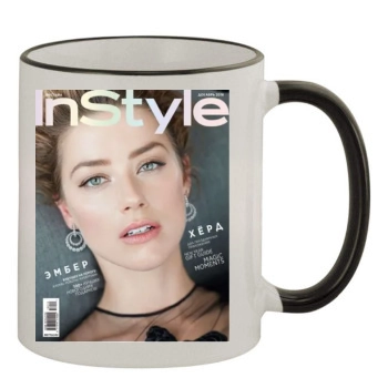 Amber Heard 11oz Colored Rim & Handle Mug