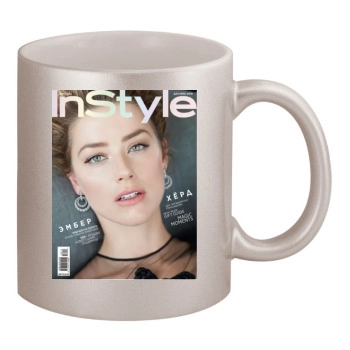 Amber Heard 11oz Metallic Silver Mug