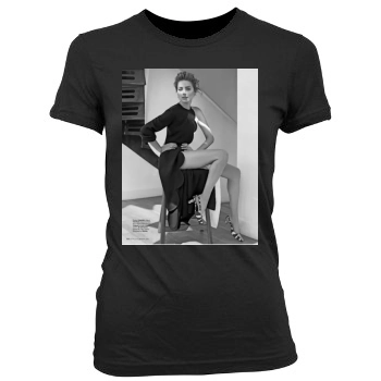 Amber Heard Women's Junior Cut Crewneck T-Shirt