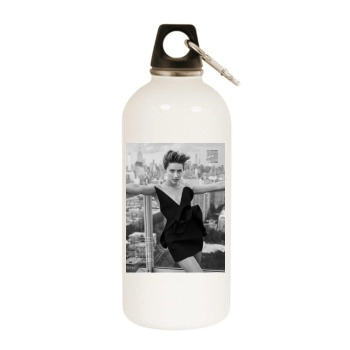 Amber Heard White Water Bottle With Carabiner