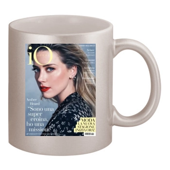 Amber Heard 11oz Metallic Silver Mug