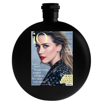 Amber Heard Round Flask