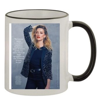 Amber Heard 11oz Colored Rim & Handle Mug