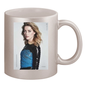 Amber Heard 11oz Metallic Silver Mug