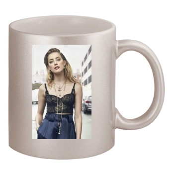 Amber Heard 11oz Metallic Silver Mug