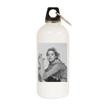 Amber Heard White Water Bottle With Carabiner