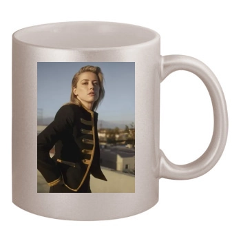 Amber Heard 11oz Metallic Silver Mug