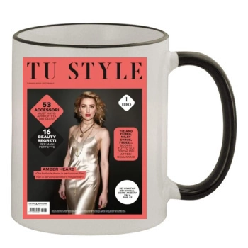 Amber Heard 11oz Colored Rim & Handle Mug