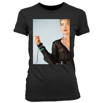 Amber Heard Women's Junior Cut Crewneck T-Shirt