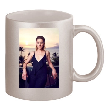 Amber Heard 11oz Metallic Silver Mug